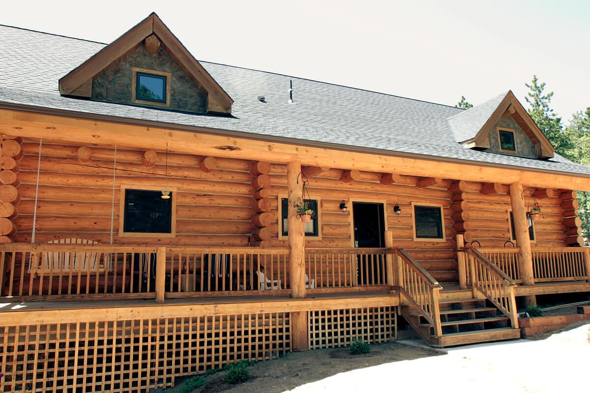 Covered porch with swing
